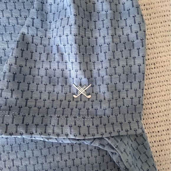 Kenneth Cole Men's Large Golf Polo Shirt Golf Tee all over Pattern Performance - Picture 5 of 10